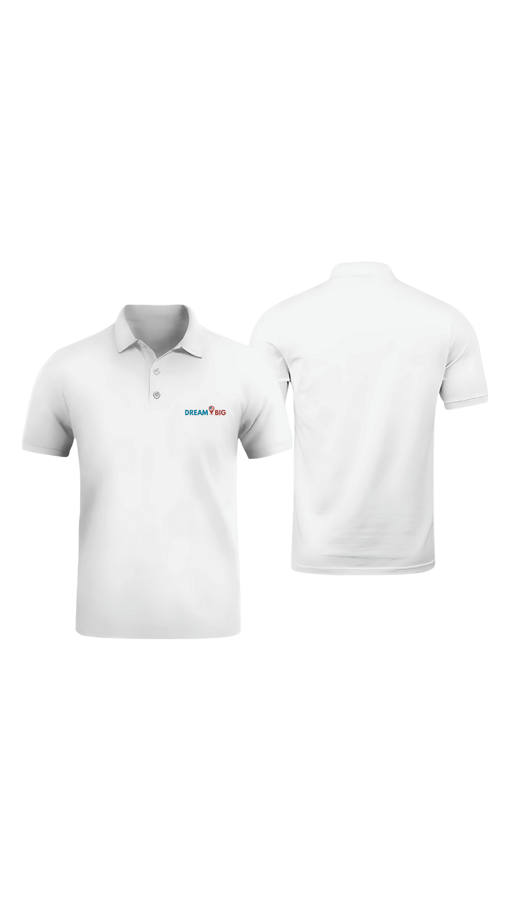 Áo Thun Có Cổ Polo Dream Big 🇺🇸 White
