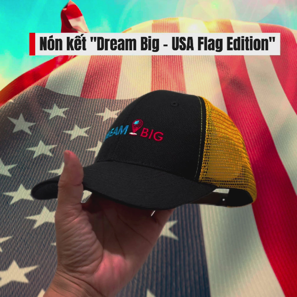 Nón kết Dream Big – USA Flag Edition 🇺🇸 Black
